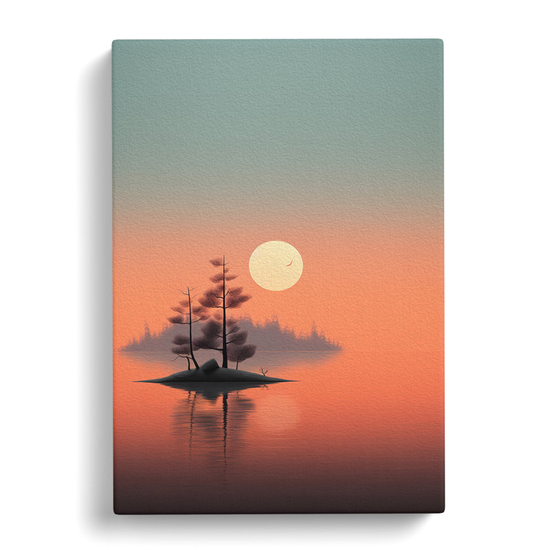 Lake Minimalism Art No.2 - Wrapped Canvas