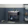 TRINITY 36 in. W x20 in. D Freestanding Utility Sink in Stainless Steel and Black w/ Pull-Out Faucet