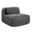 Fauteuil d'angle gris en velours côtelé, 1 place, sans assemblage, base antidérapante, hauteur 75,3 cm, assemblage requis, structure.