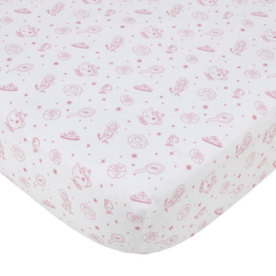 NoJo Disney Make a Wish Princess Fitted Crib Sheet