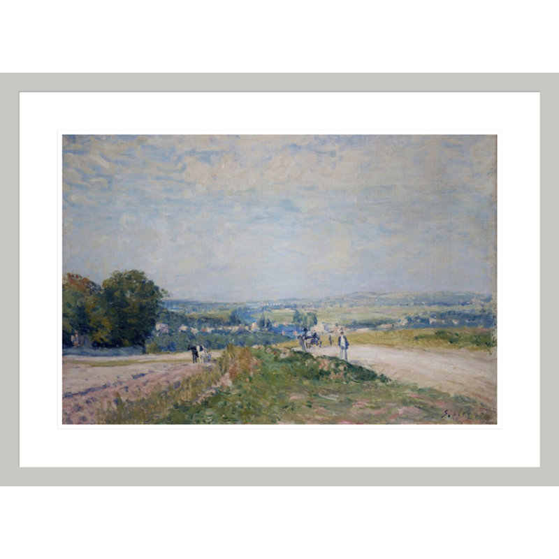 «The Road to Montbuisson at Louveciennes» par Alfred Sisley, impression giclée encadrée, H 21,82 po x l 29,5 po