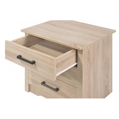 Contemporary Wooden 3-Drawers Nightstand With Handle For Sturdy Lasting Use And Organizing Essentials In Modern Decor Themes With Quick Assembly