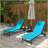 Outdoor Chaise Lounge, 2 Piece Lounge Chair With Wheels, Tanning Chair With 5 Adjustable Positions For Patio, Beach, Yard, Pool-1975249984