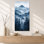 «White Blue Blue Fading Morning Light Forest Landscape VI», reproduction d'art sur toile encadrée Alpine