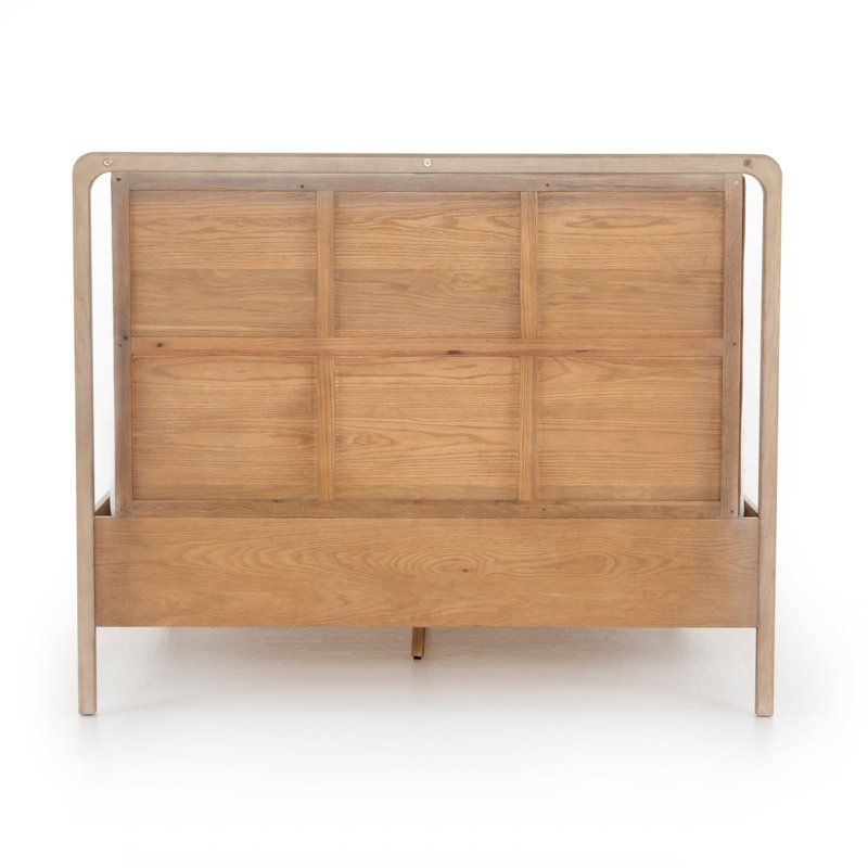 Rosedale Upholstered Bed, King, Chaps Sand/Yucca Oak Veneer