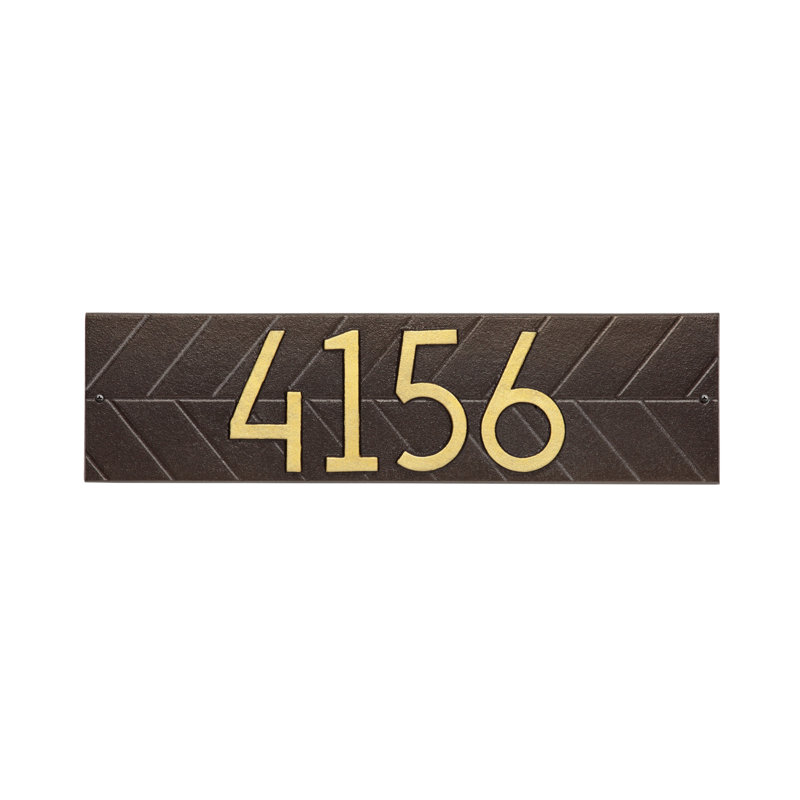 Plaque murale Mid-Century, Bronze foncé / Or, Oui
