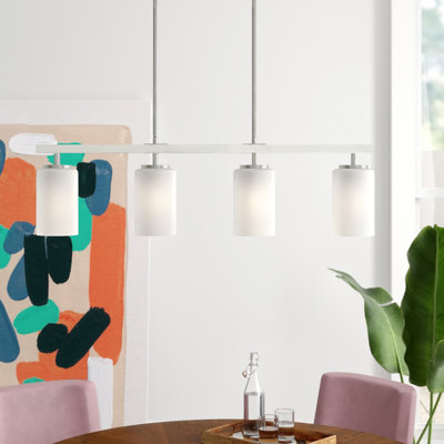 Luminaire suspendu pour îlot de cuisine 4 lumières Charvic