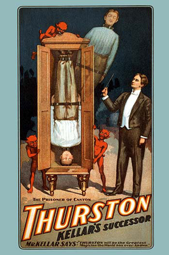 « the thurston de canton of canton : successeur » par strobridge litho. affiche rétro, H 30 po x l 20 po