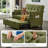 Convertible Sofa Bed, 3 in 1 Pull Out Couch, Loveseat Sleeper with Side Pocket, Living Room Sofa with Adjustable Backrest | USB Charging Port | Two Pillows | Towel Fabric -154435119