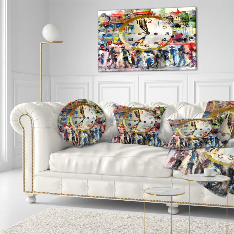 Coussin lombaire abstrait Abstract People and Time