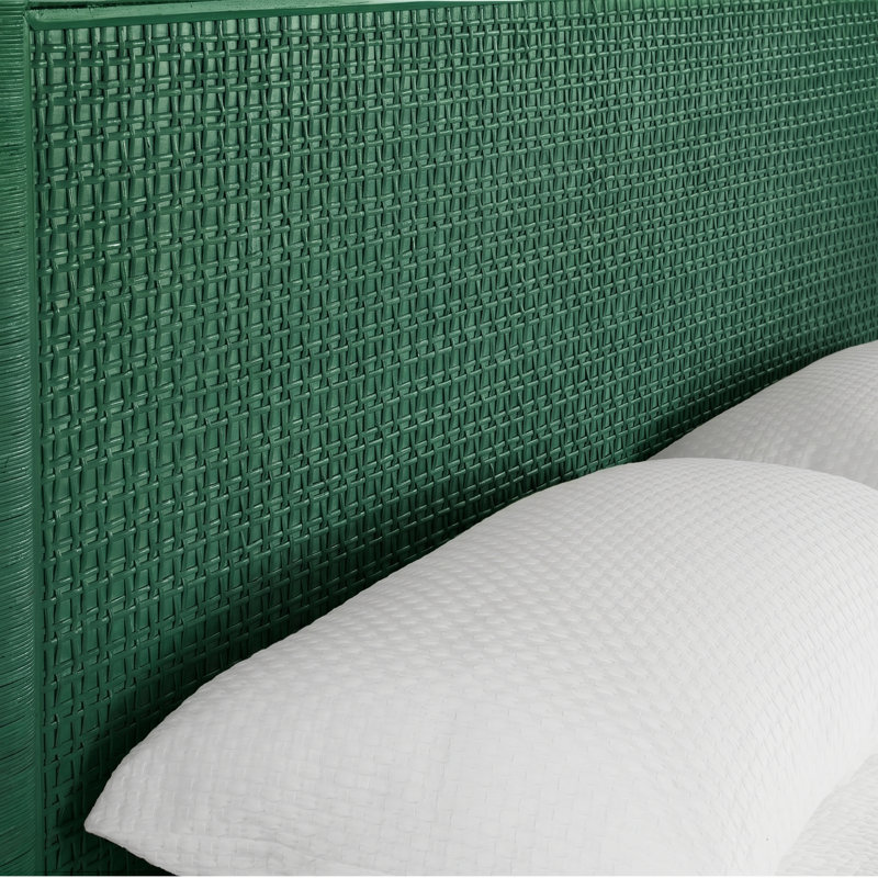 Monterey Woven Bed, King, Sea Glass