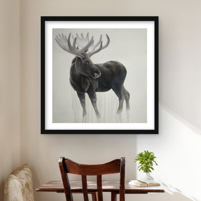 Impression encadrée avec passe-partout Bull Moose | Décoration intérieure