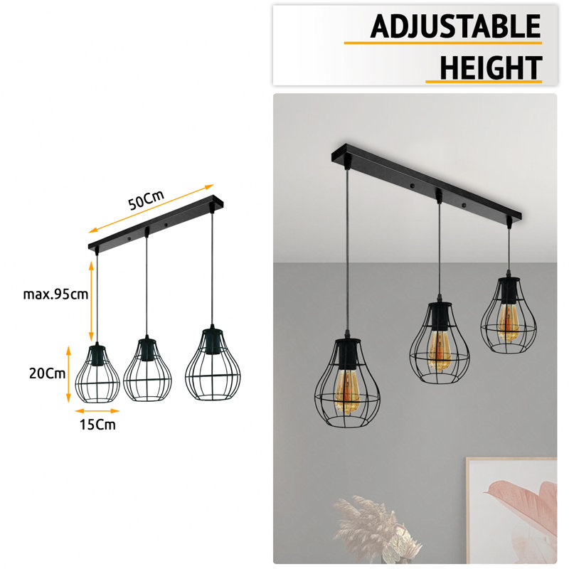 Ruffner 3 - Light Black Pendant