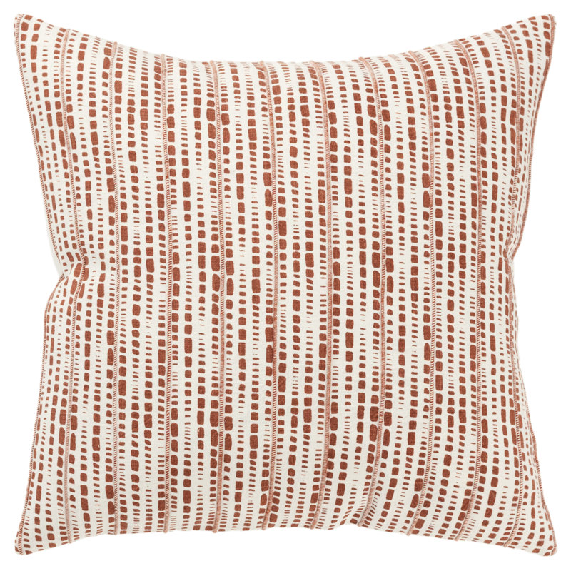 Coussin Fleurine, Ivoire / terre cuite