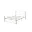 Structure de lit double en métal blanc, système de fleurs unique, bruit -, facile à assembler, tête de lit sans sommier nécessaire, convient au matelas de 8 pouces-1447276632