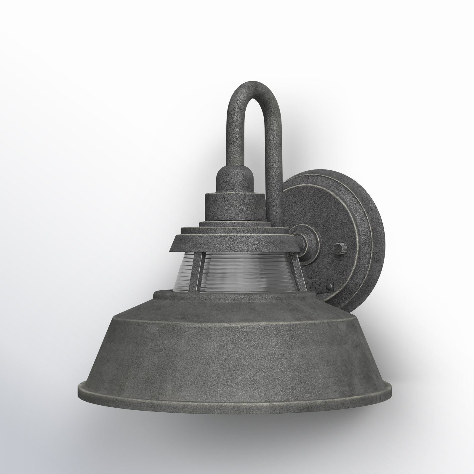 Calum Aluminum Wall Light, Aged Zinc, 10" H x 10" W x 10" D