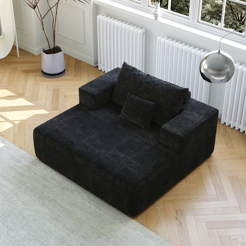 Méridienne 55 po Chenille, Chenille noire