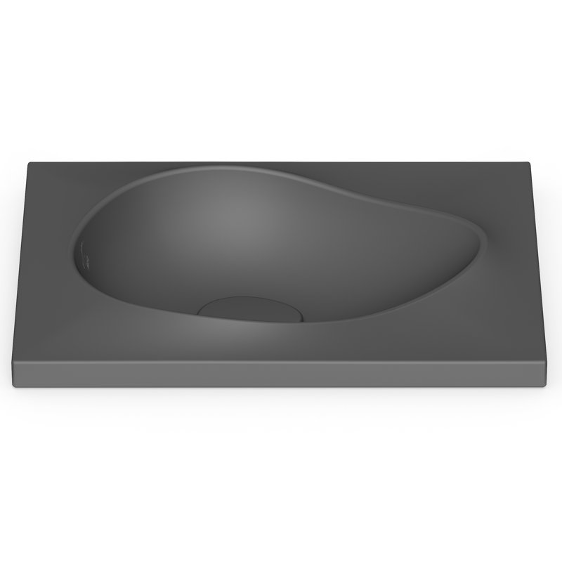 RUY OHTAKE SEMI-RECESSED SINK, WHITE, Graphite