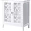 Buffet élégant avec portes doubles en verre et tablettes réglables pour un rangement polyvalent dans la cuisine-1302434296