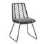 Chaise avec 2 coussins gris pour le divertissement extérieur - transitionnel, assemblage de jardin et utilisation de style transitionnel, eau, requis