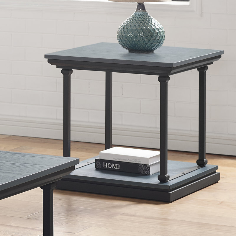 Table de bout Kiven, Bleu antique