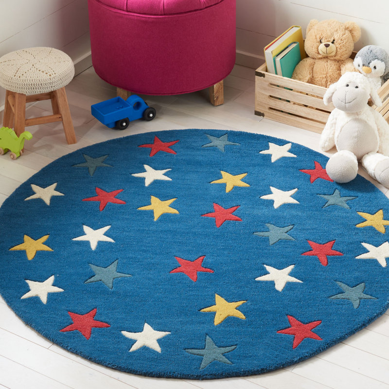 Gott Novelty Hand Tufted Wool Rug, Round 4'
