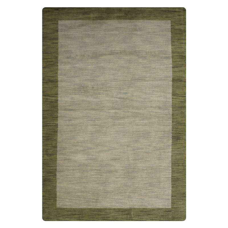 Kenshawn Hand Knotted Loom Wool Eco-Friendly Area Rugs - Rectangle, Blue Color, Contemporary Modern Design, High Pile Thick Handmade Anti Skid Area Rugs for Living Room, Bed Room