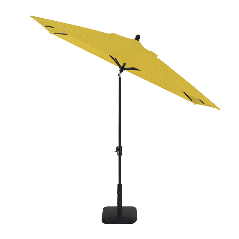SunbUmbrella 9 pi 10 po x 6 pi 6 po Olivier, Toile Sunbrella® jaune tournesol, Bronze Antique