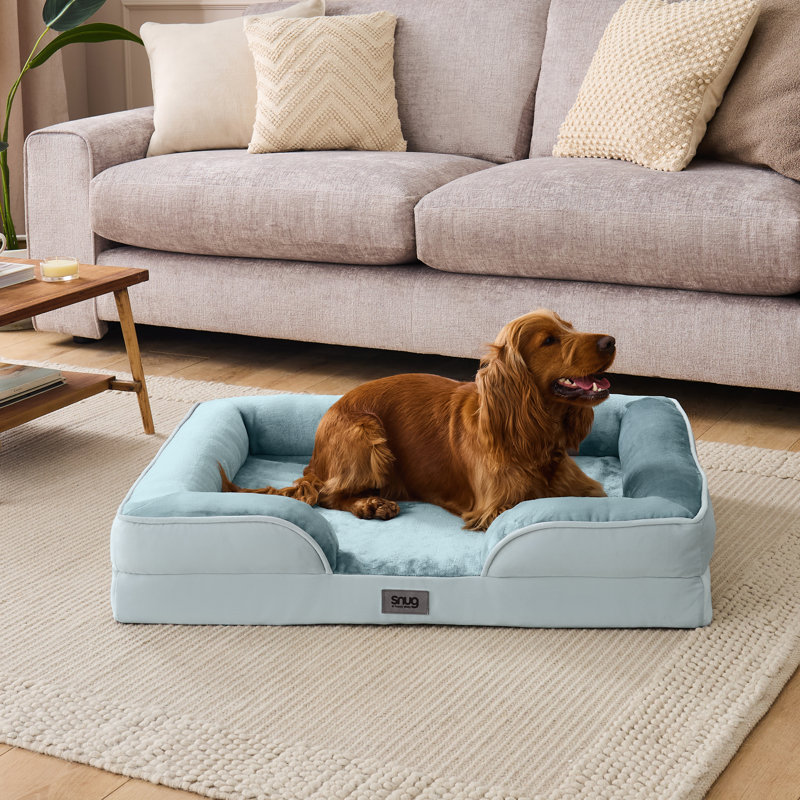 Snug Orthopaedic Pet Bed, Medium: 16.5cm H x 72cm W x 58cm D, Blue