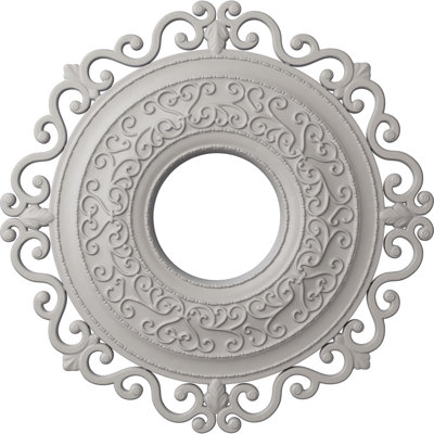Endurathane Orrington Ceiling Medallion, 22"OD x 6 1/4"ID x 1 3/4"P (Fits Canopies up to 6 1/4"), Hand-Painted Ultra Pure White Finish