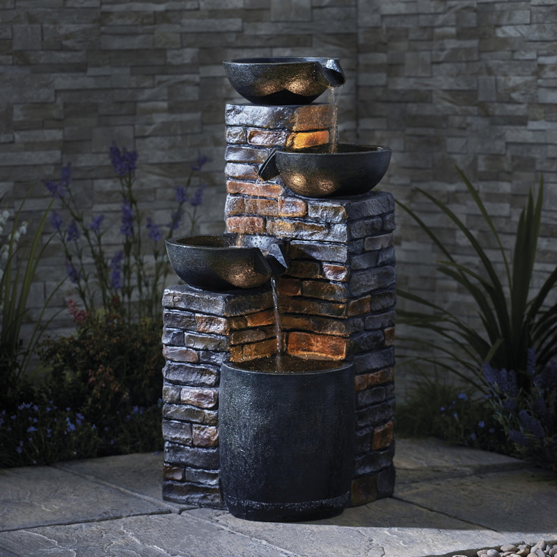 Kalgan Weather Resistant Cascade Fountain with Light