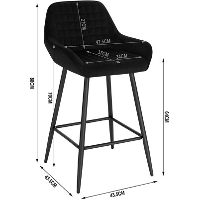 Chisato Upholstered Counter Stool with Metal Frame