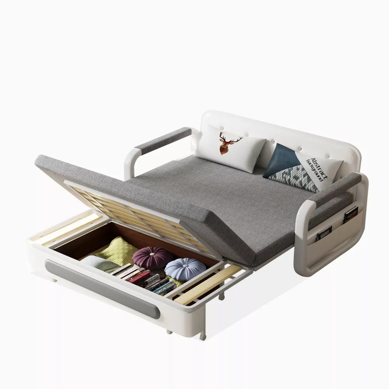 Hageo Pull Out Sofa Bed, 34.2" H x 50.3" W x 34.6" D