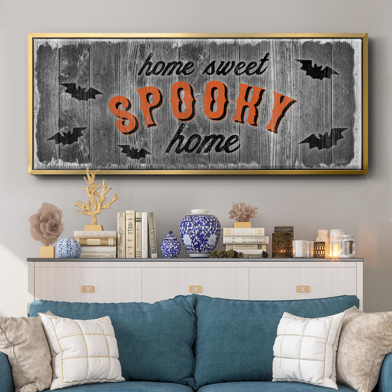 Home Sweet Spooky - toile encadrée, H 24 po x l 60 po