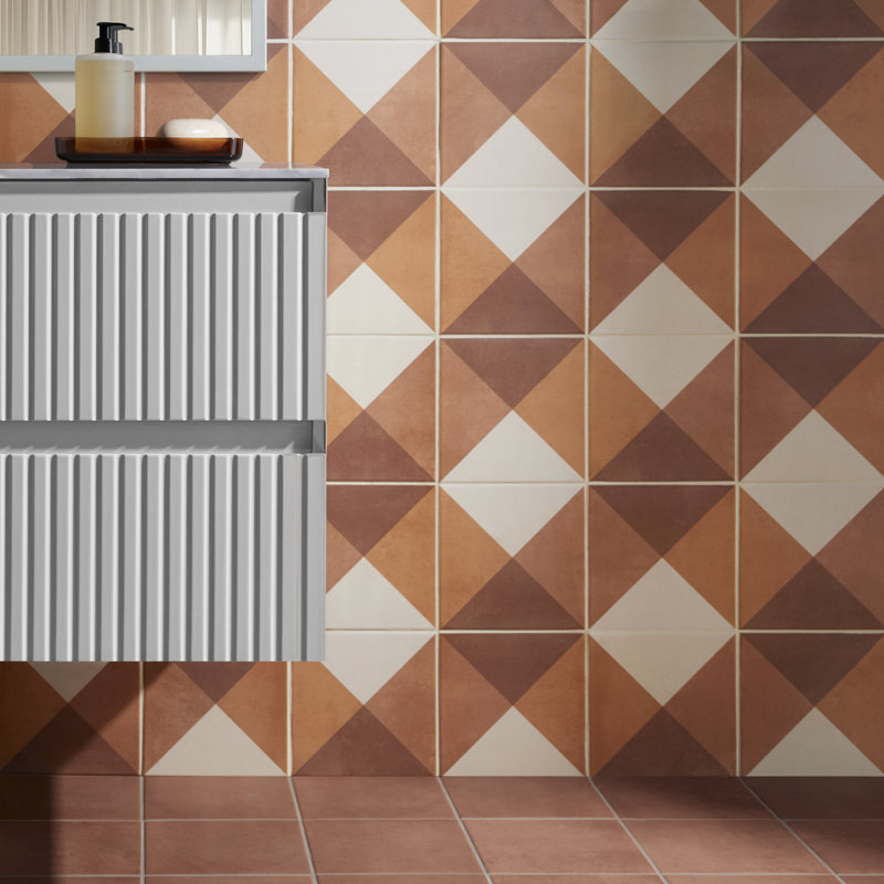 Art Geo By Elizabeth Sutton 7.87 In. X 7.87 In. Matte Porcelain Floor And Wall Tile (10.76 Sq. Ft. / Case)