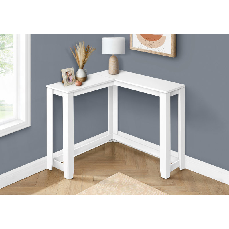 Table d'appoint d'angle, console, table de vestibule, table de canapé derrière, Blanc