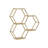 Jeffrey 3 Piece Hexagon Metal and Solid Wood Accent Shelf-1295204289