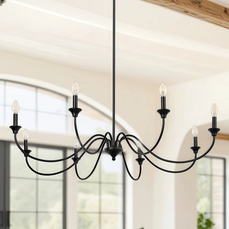 8-Light Dimmable 47" Width Classic/Traditional Chandelier