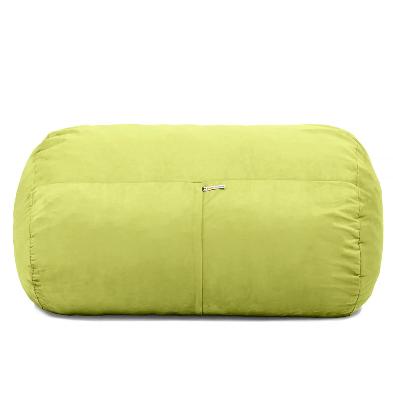 Pouf suspendu, housse amovible et lavable en microfibre suédée, garnissage en mousse déchiquetée, siège alternatif idéal pour salle de jeux, dortoir ou home cinéma.