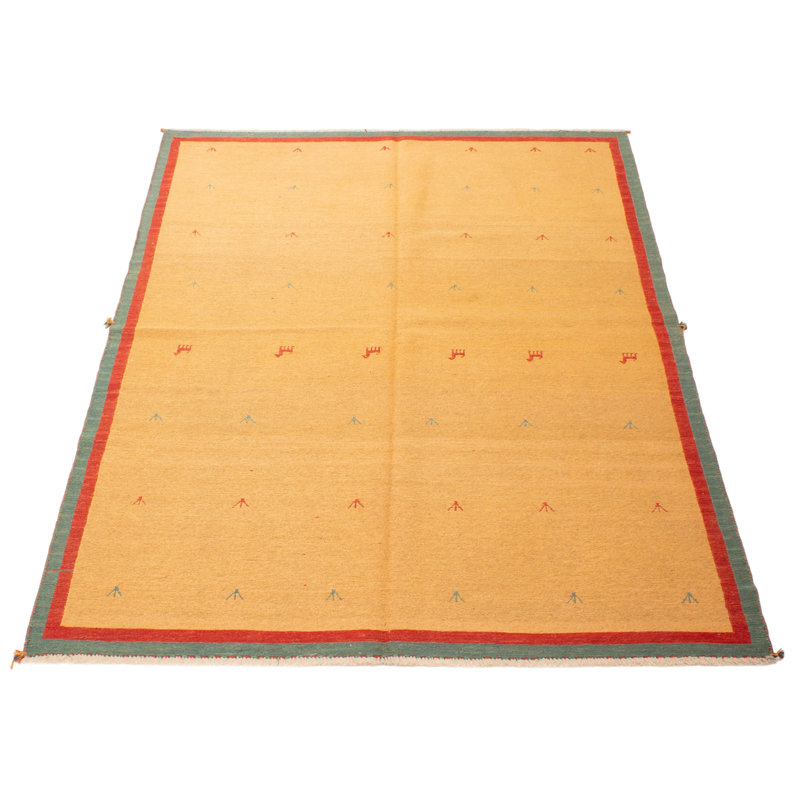 Kashkuli Orange Tapestry Kilim 5'5" x 7'5"