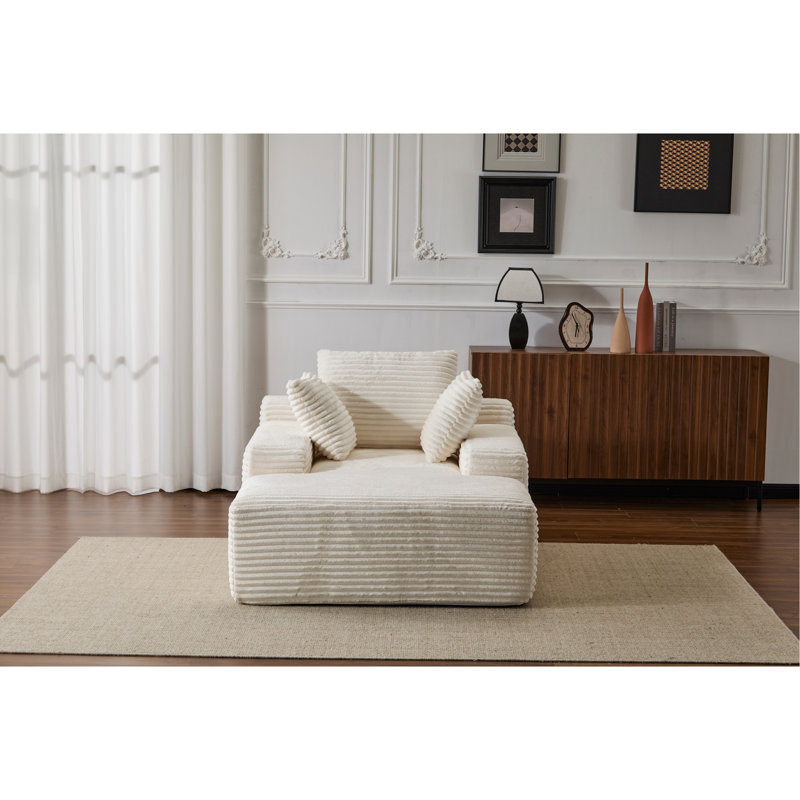 Méridienne surdimensionnée surdimensionnée Cozy Cloud Couch, Blanc