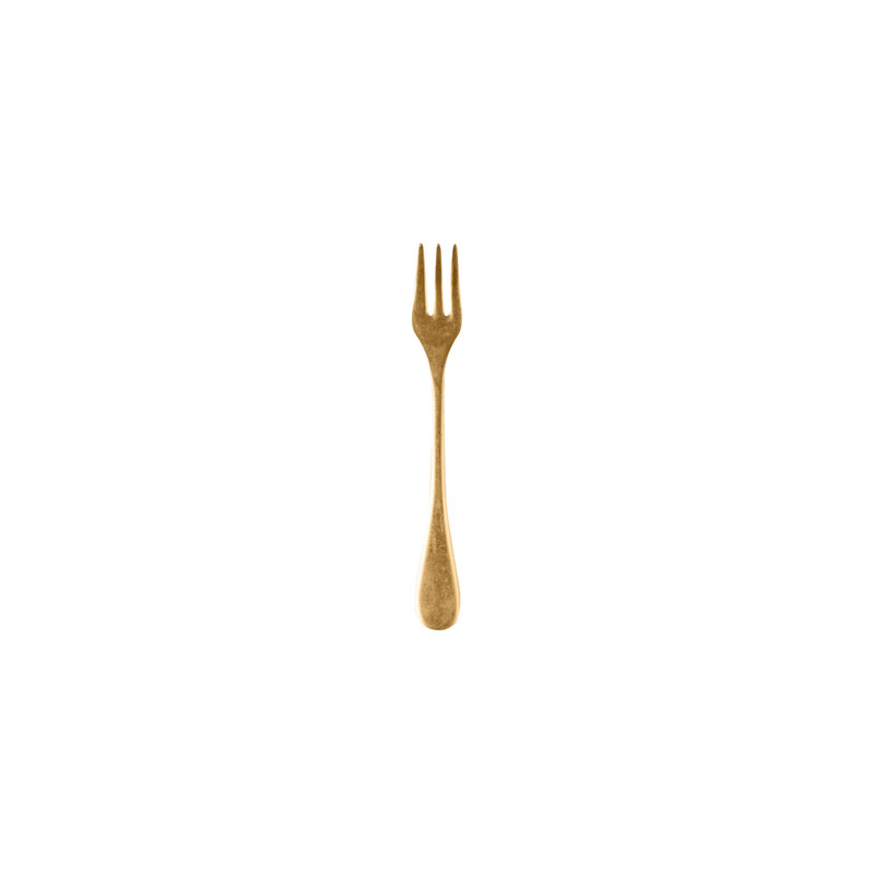 Vintage Cake Fork - 12 Pieces - Pewter Bronze, Oro