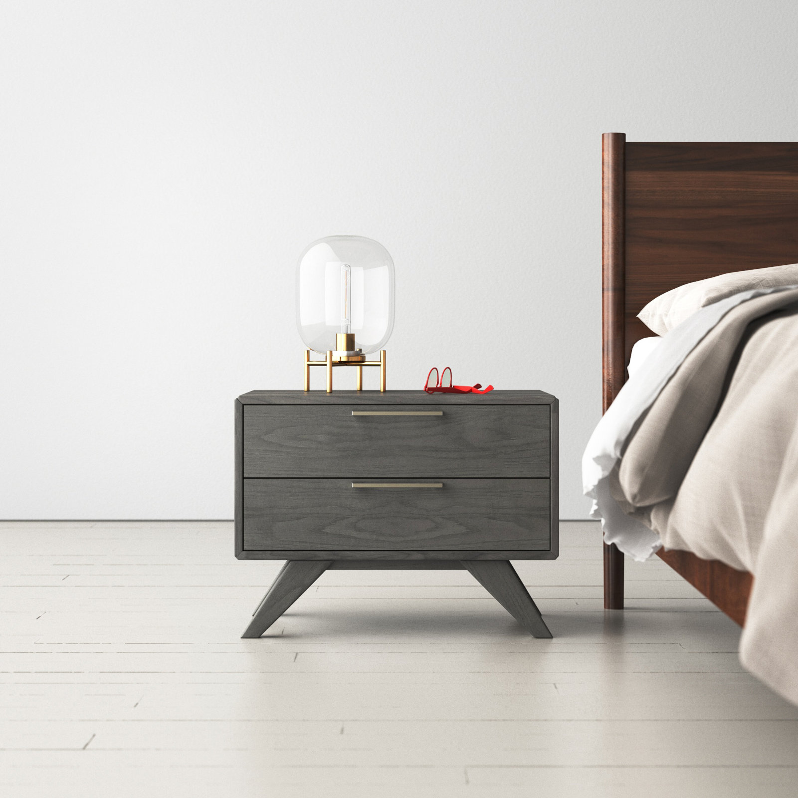 Glow 2 - Drawer Nightstand, Gray Wash