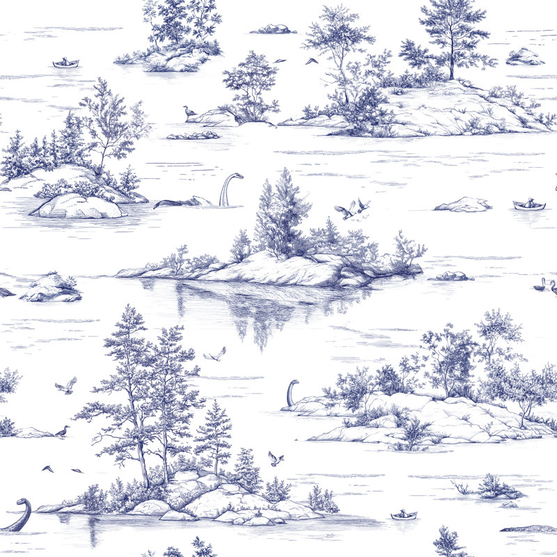 Papier peint adhésif Nessie Novelty Toile, Bleu