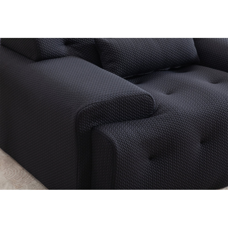 Boneless Large Size 1 Seater Sofa, Dark Gray Foam