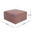 Repose-pieds carré moderne et confortable (SEULEMENT OTTOMAN)-1098606196