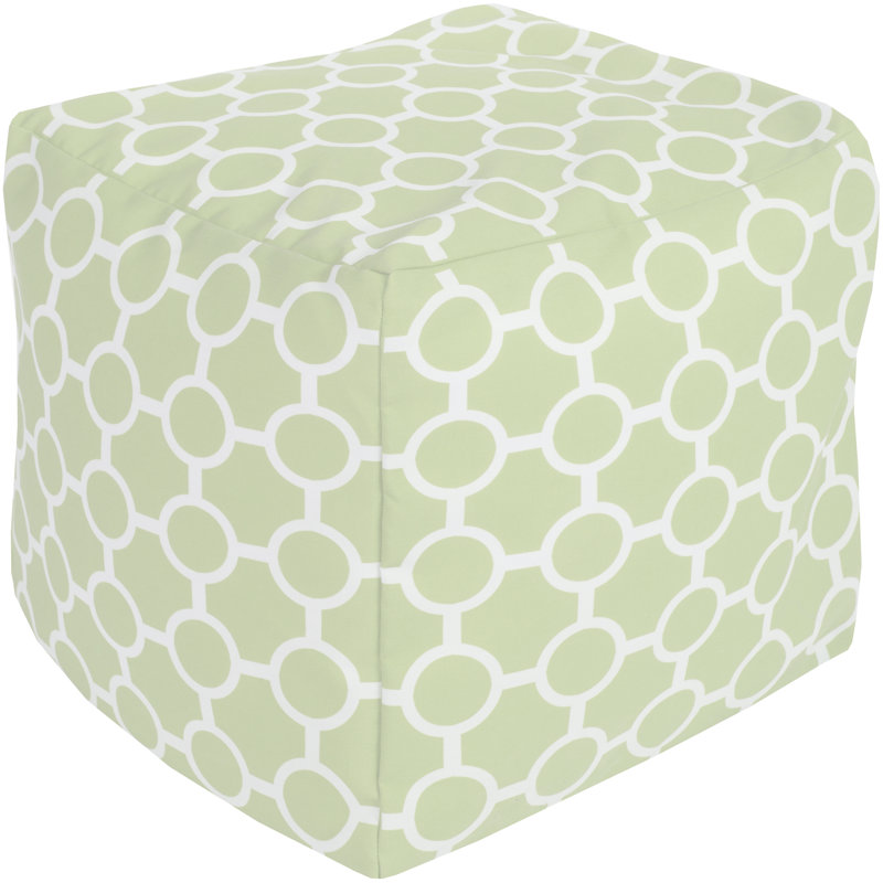 Newry Upholstered Pouf, Light Green
