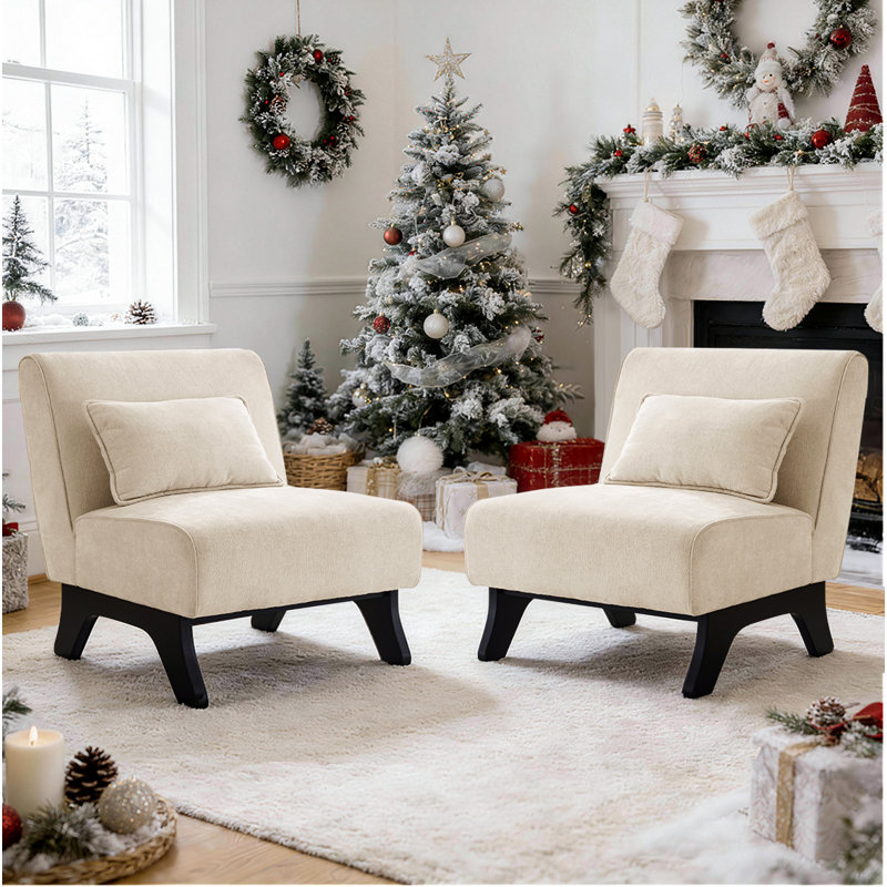 Méridienne décorative l 29,3 po avec coussin, Beige