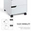 Noa 3 Drawer Mobile File Cabinet Vertical Filing Cabinet Wheels-114349129
