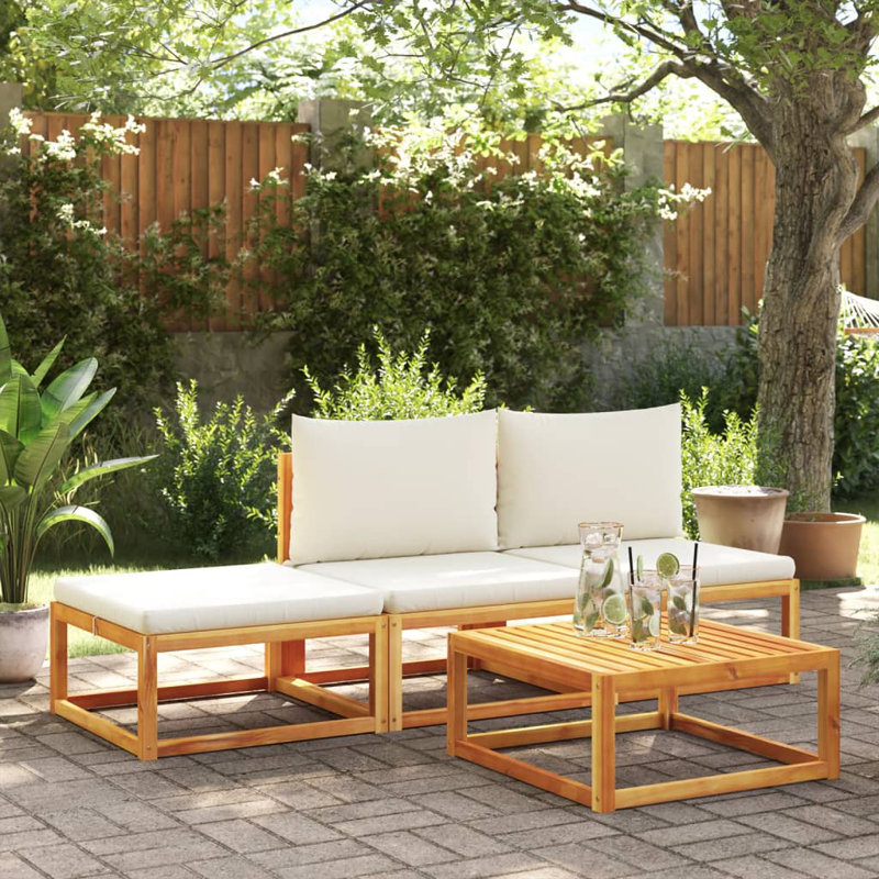  Ensemble de canapé de jardin Beige